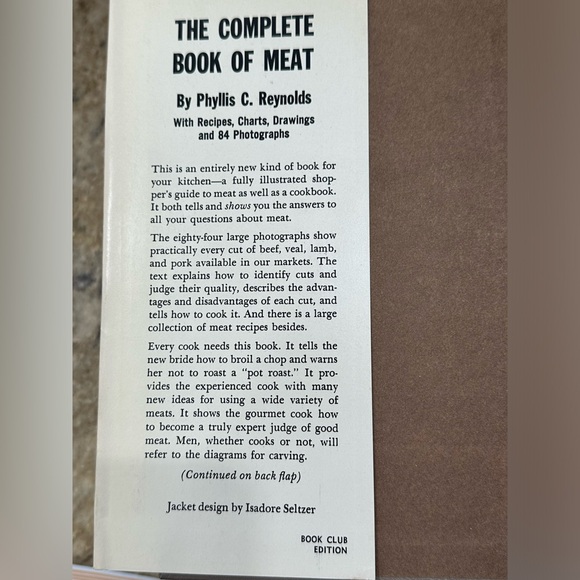 Vintage 1963 The Complete Book of Meat by Phyllis C. Reynolds - Picture 3 of 12